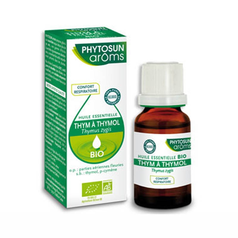 PHYTOSUN AROMS Huile essentielle bio Thym à Thymol Flacon de 10ml